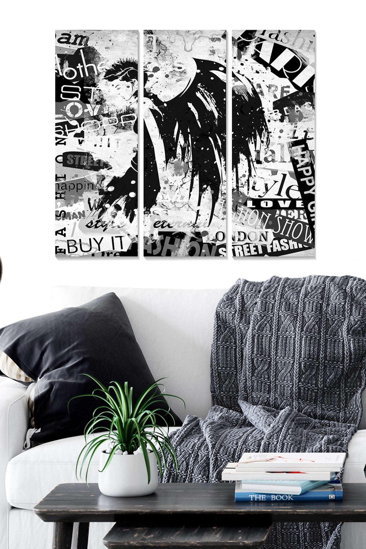 Quadro Decorativo em MDF Multicolor — Conjunto 3 Peças — 70 x 50 cm (Total), 3 mm | MDF1029733