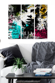 Quadro Decorativo em MDF Multicolor – Conjunto de 3 Peças, 70x50 cm (cada 20x50 cm)