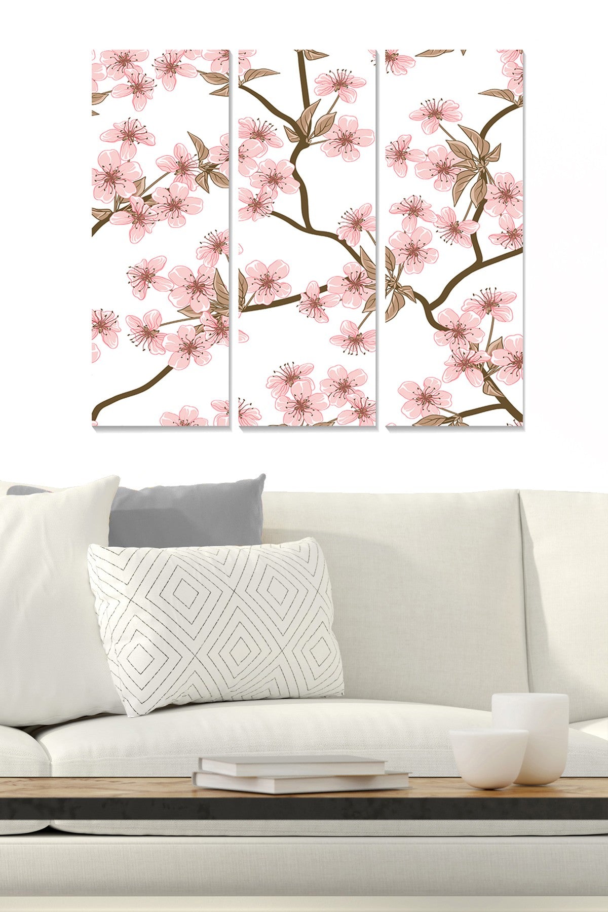 Quadro Decorativo em MDF Multicolor – Conjunto de 3 Peças (20x50 cm cada), Total 70x50 cm, Espessura 3 mm