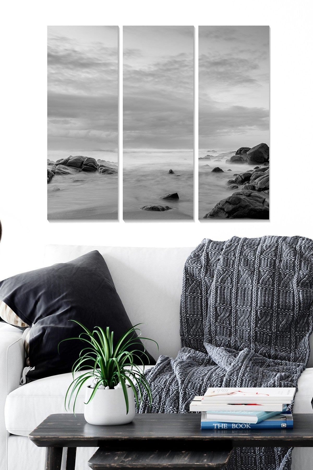 Quadro Decorativo em MDF Multicolor, Conjunto 3 Peças (20x50 cm cada), Total 70x50 cm, 3 mm