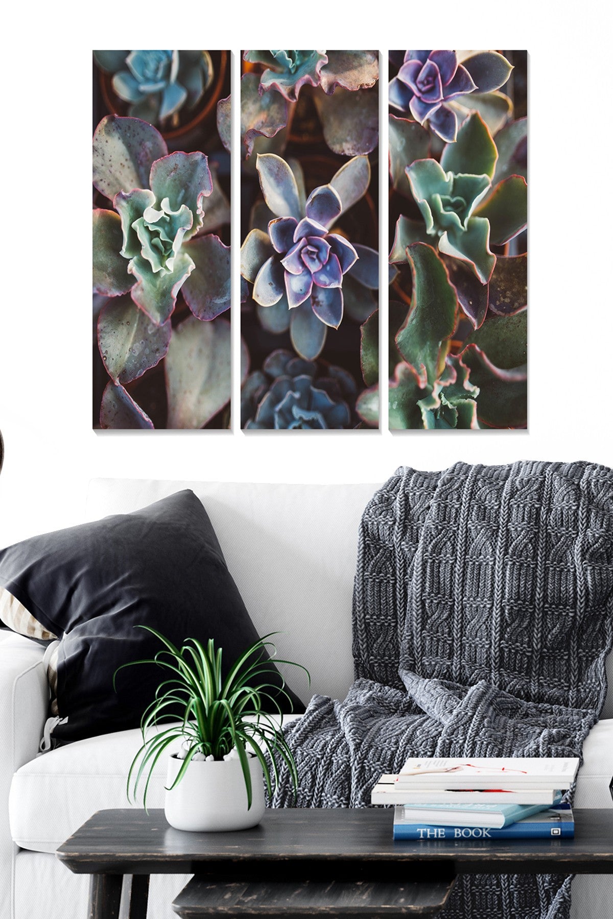 Conjunto de Quadros Decorativos em MDF (3 Peças) – Multicolor – 20 x 50 cm cada, Total 70 x 50 cm, Espessura 3 mm