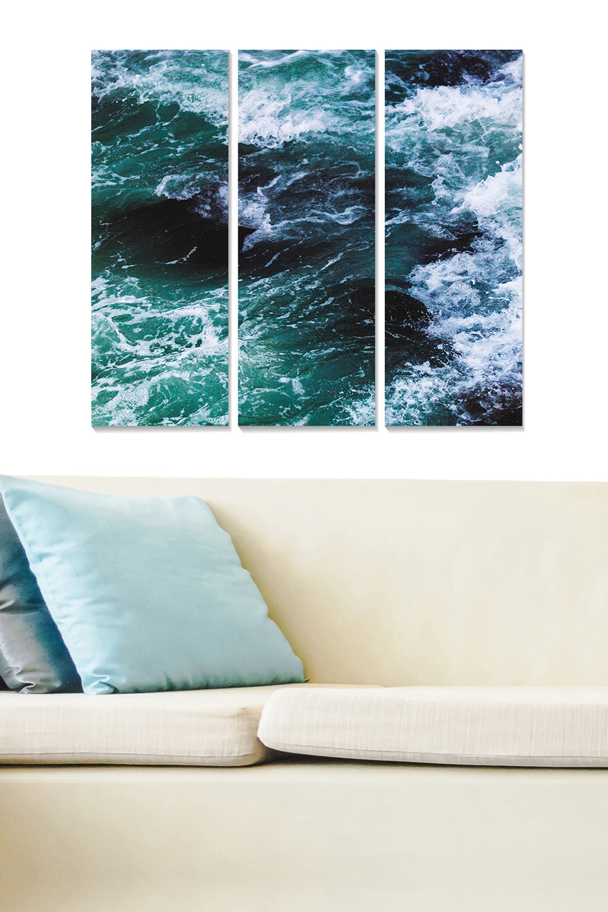 Quadro Decorativo em MDF Multicolor 3 Peças (20x50 cm cada, Total 70x50 cm, 3 mm) – MDF1031583 | 553BNC1150