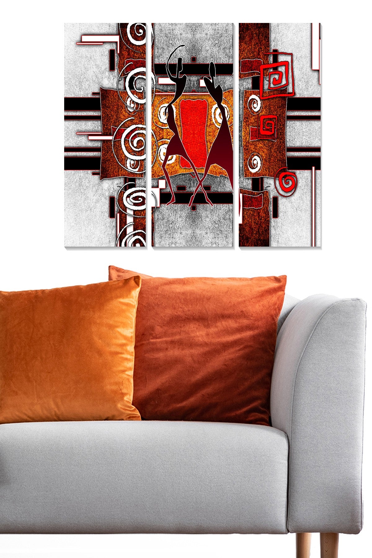 Conjunto de Quadros Decorativos em MDF (3 Peças) Multicolor — 20x50 cm cada, Total 70x50 cm