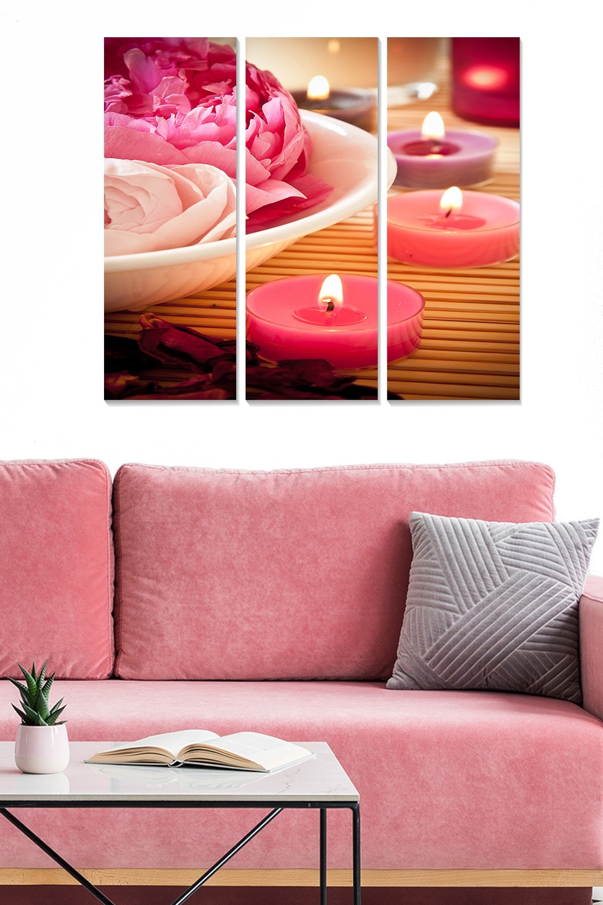 Conjunto de Quadros Decorativos em MDF (3 Peças) Multicor – 20x50 cm cada, total 70x50 cm, espessura 3 mm