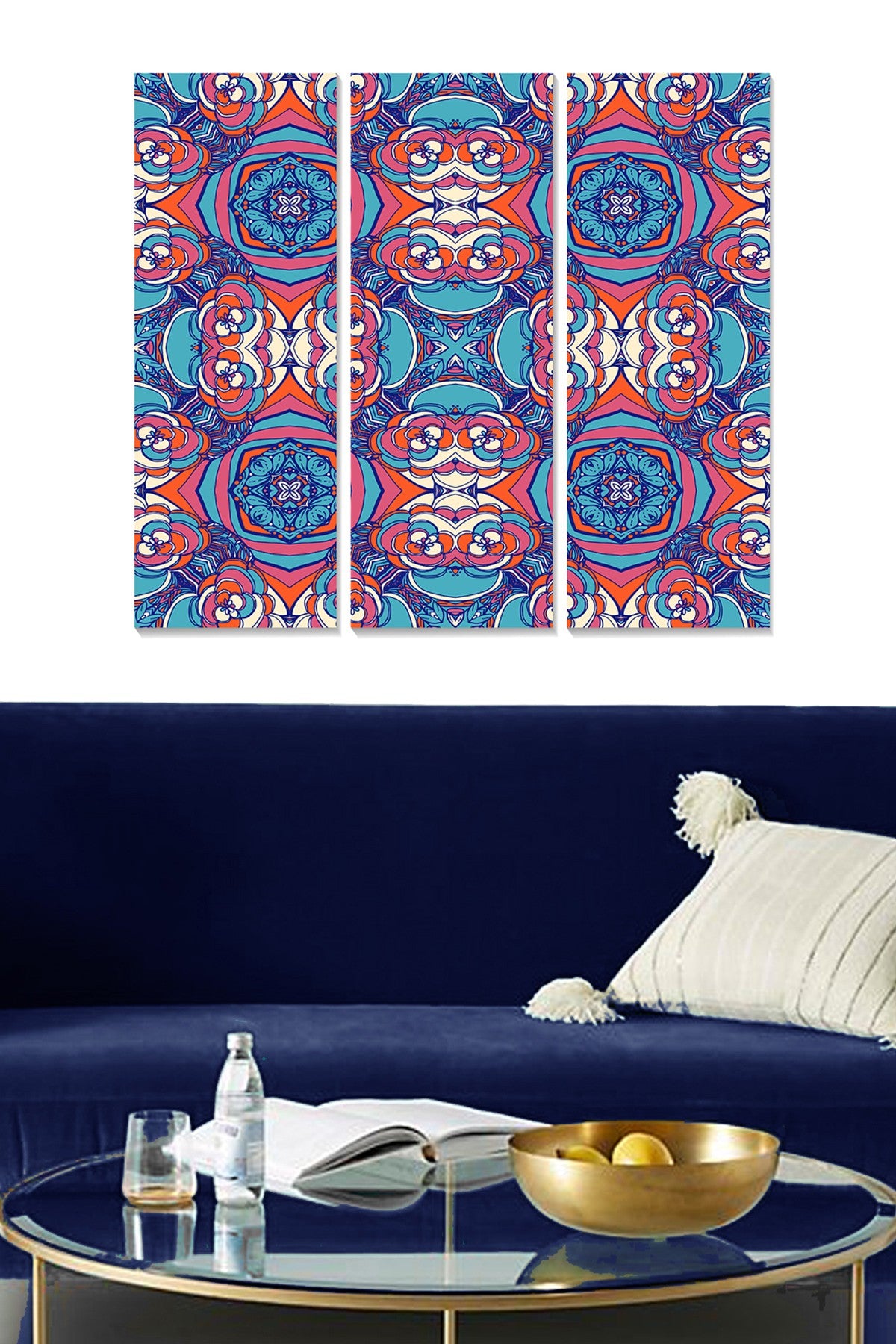 Tríptico Decorativo em MDF Multicolor 70x50 cm (3 Peças, 3 mm)