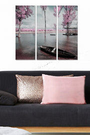 Quadro Decorativo em MDF Multicolor - Conjunto de 3 Peças 70x50 cm (3x20x50 cm), 3 mm