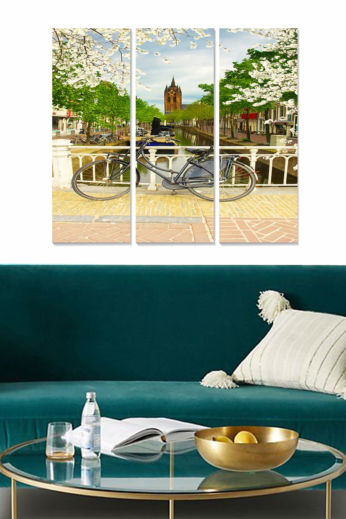 Tríptico Decorativo em MDF Multicolorido 70x50 cm (3 Peças: 20x50 cm cada, 3 mm)