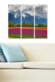 Quadro Decorativo em MDF Multicolor (Conjunto 3 Peças) – 70 x 50 cm total, 20 x 50 cm cada, 3 mm