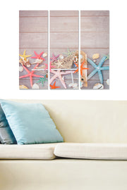Quadro Decorativo em MDF Multicolor (Conjunto de 3) — 20x50 cm cada, 70x50 cm total, MDF 3 mm