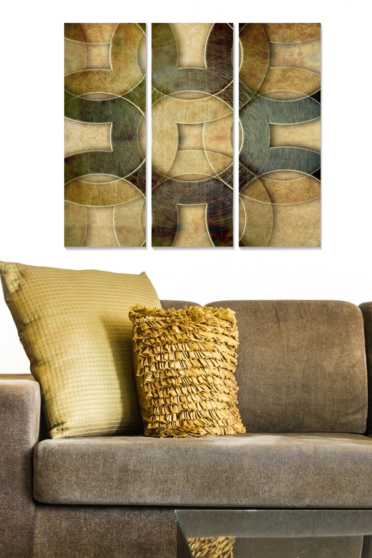 Quadro Decorativo em MDF Multicolor — Conjunto de 3 Peças, 70x50 cm (20x50 cm cada), Espessura 3 mm