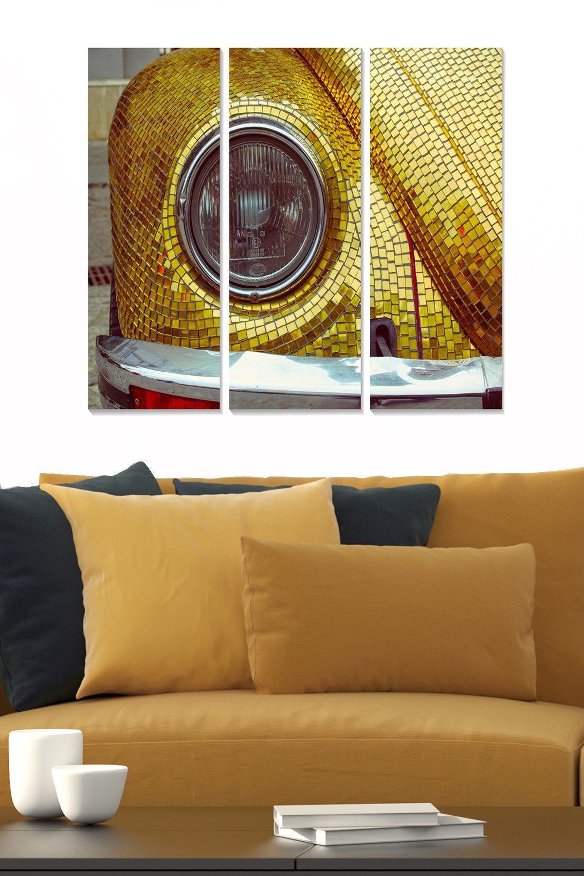 Quadro Decorativo MDF Multicolor 3 Peças 70x50 cm (3 mm)