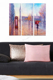 Conjunto de Quadros Decorativos em MDF 100% (3 Peças) – Multicolor – 70x50 cm – Espessura 3 mm