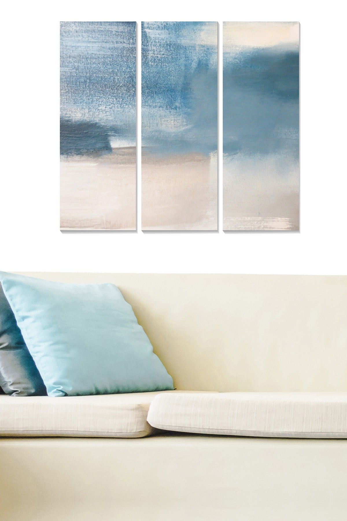 Conjunto de Quadros Decorativos em MDF Multicolor — 3 Peças (20x50 cm cada), Total 70x50 cm