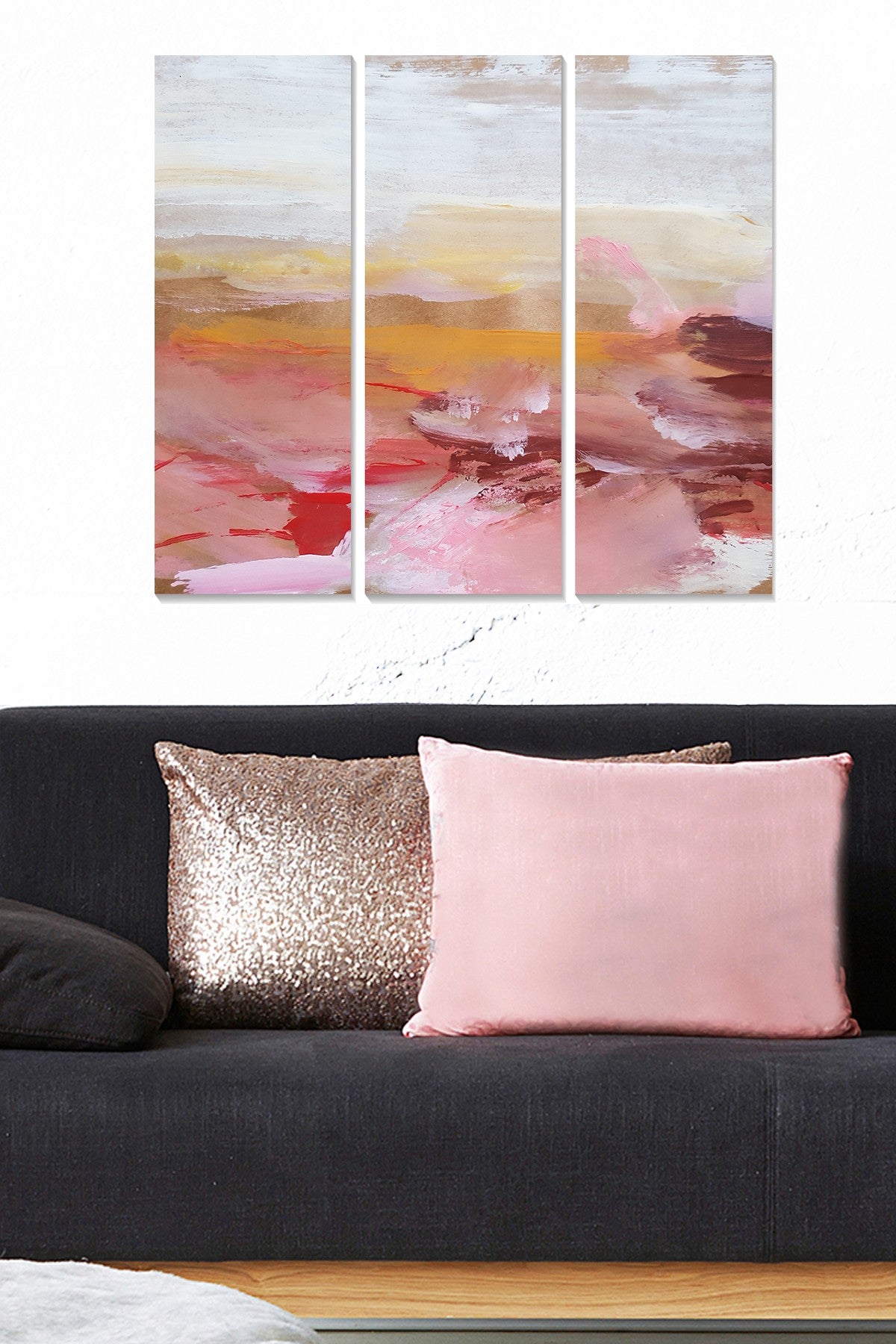 Quadro Decorativo em MDF Multicolor (3 Peças) – 100% MDF 3 mm, 20x50 cm cada, Total 70x50 cm | 553BNC1172