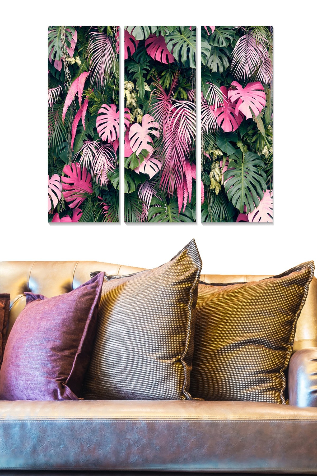 Quadro Decorativo em MDF Multicolor (3 Peças) – 70x50 cm total (3x 20x50 cm), MDF 3 mm