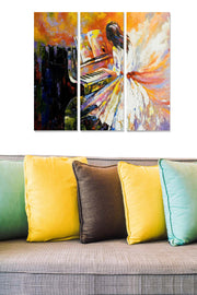 Quadro Decorativo em MDF Multicolor – Conjunto 3 Peças (20x50 cm cada), Total 70x50 cm, MDF 3 mm (MDF106224)