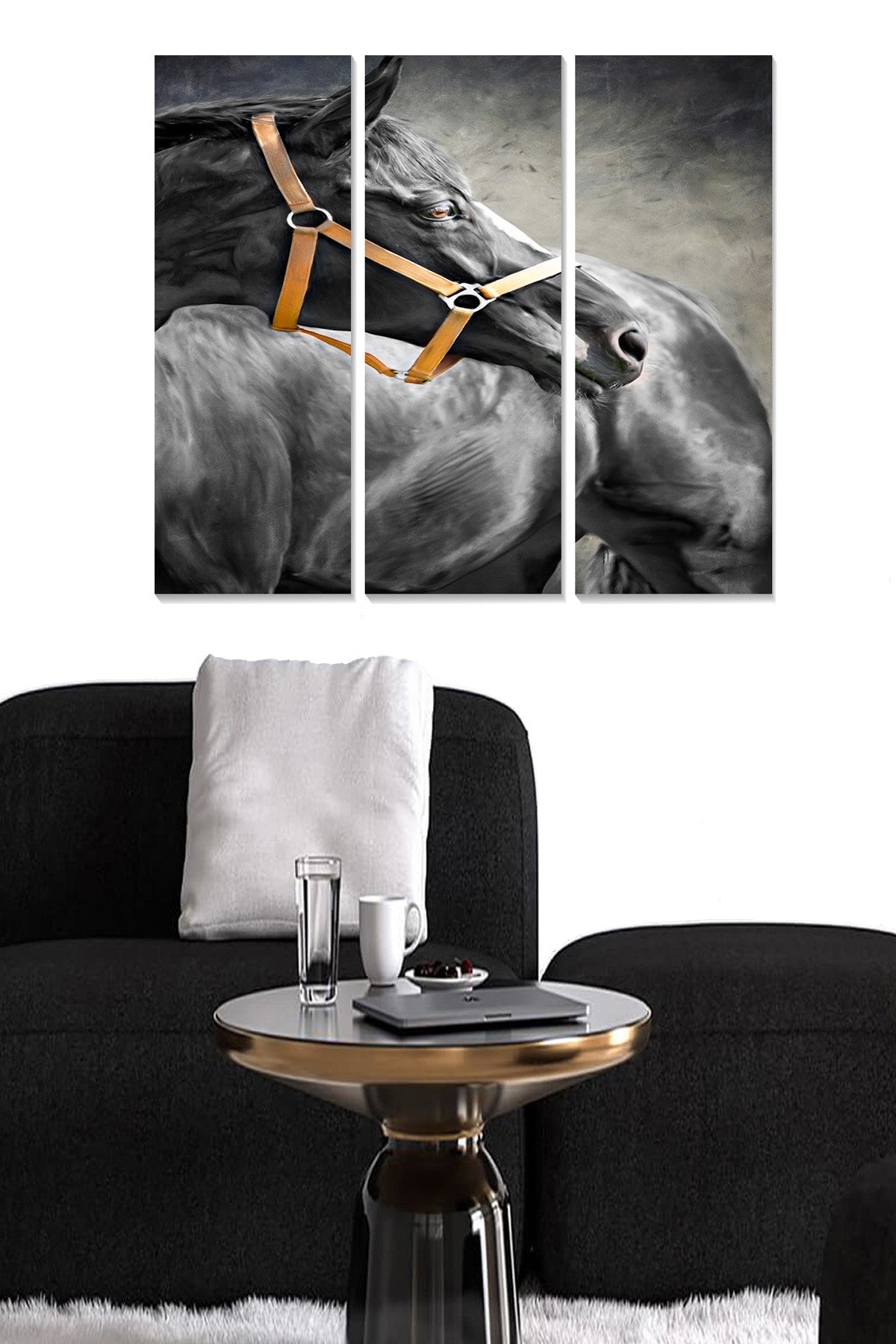 Conjunto de Quadros Decorativos em MDF Multicolor (3 Peças) – 20x50 cm cada, Total 70x50 cm, MDF 3 mm – MDF107345045 | 553BNC1191