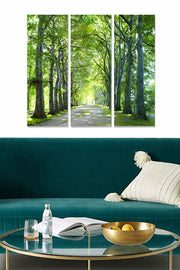 Conjunto de 3 Quadros Decorativos em MDF, Multicolor — 20x50 cm cada (Total 70x50 cm), Espessura 3 mm