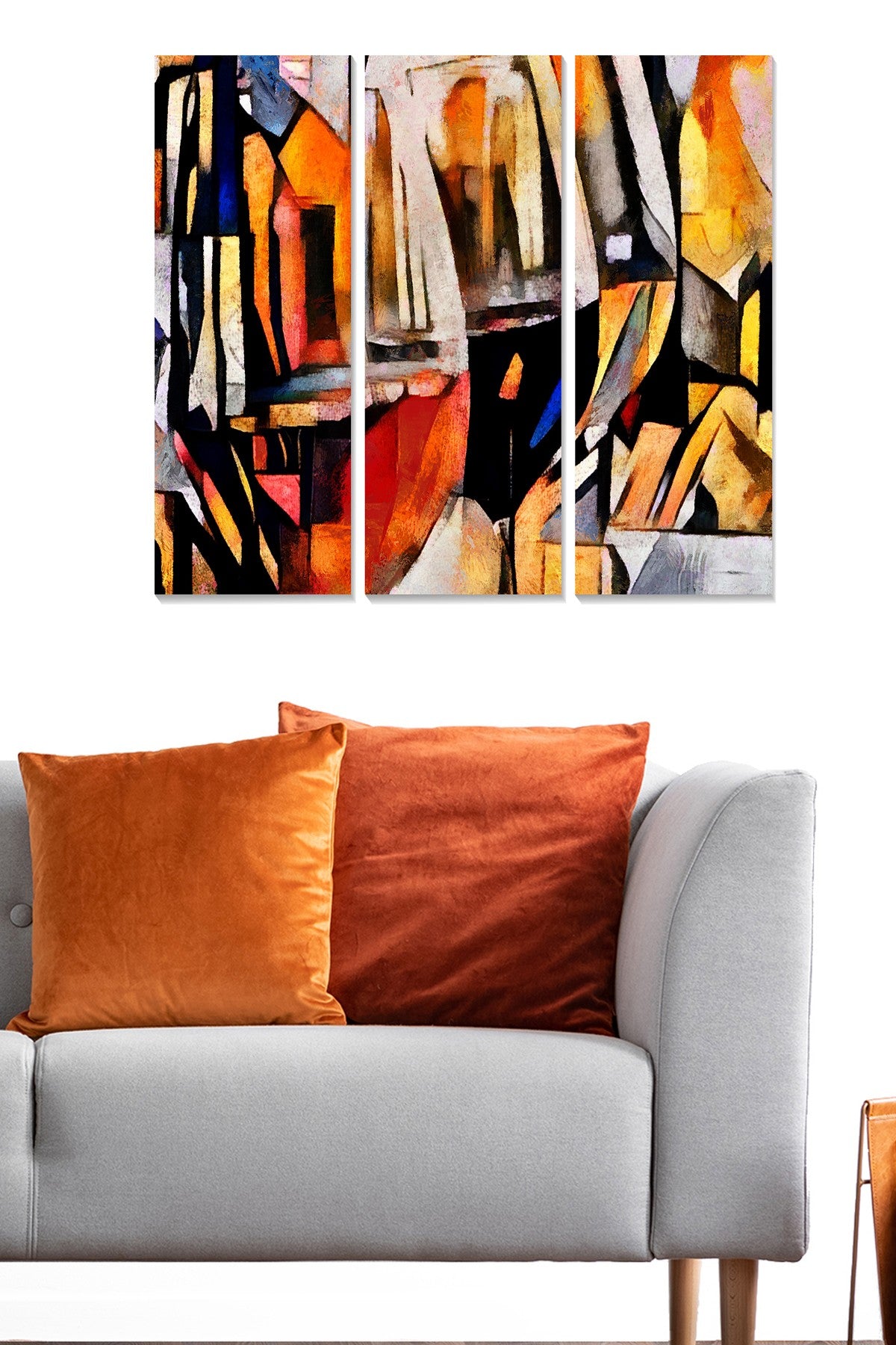 Conjunto de Quadros Decorativos em MDF Multicolor (3 Peças) – 70 x 50 cm, 3 mm de espessura