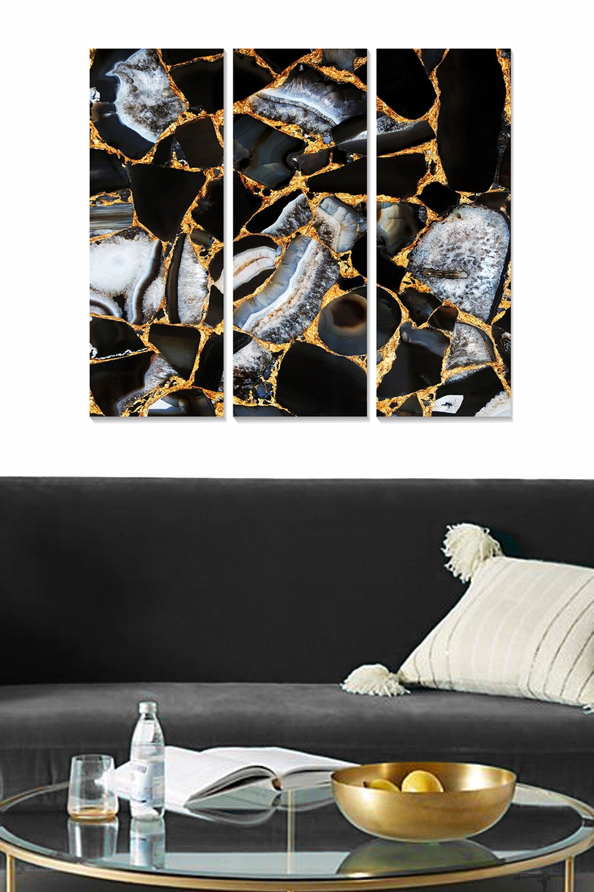 Quadro Decorativo em MDF Multicolorido — Conjunto de 3 Peças, Total 70x50 cm (MDF 3 mm)