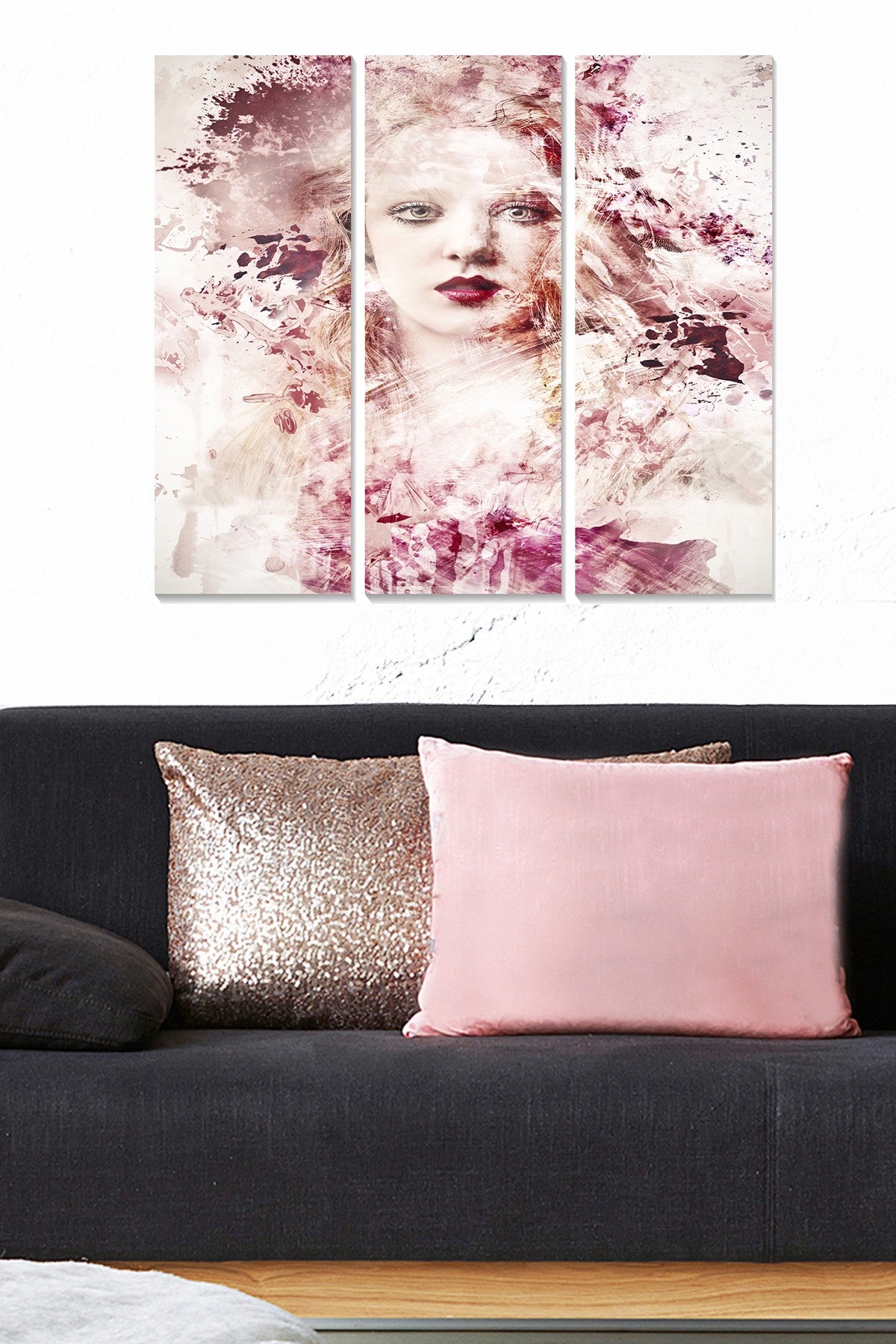 Quadro Decorativo Tríptico em MDF Multicolor – Conjunto de 3 Peças, 70 x 50 cm (Total), 3 mm