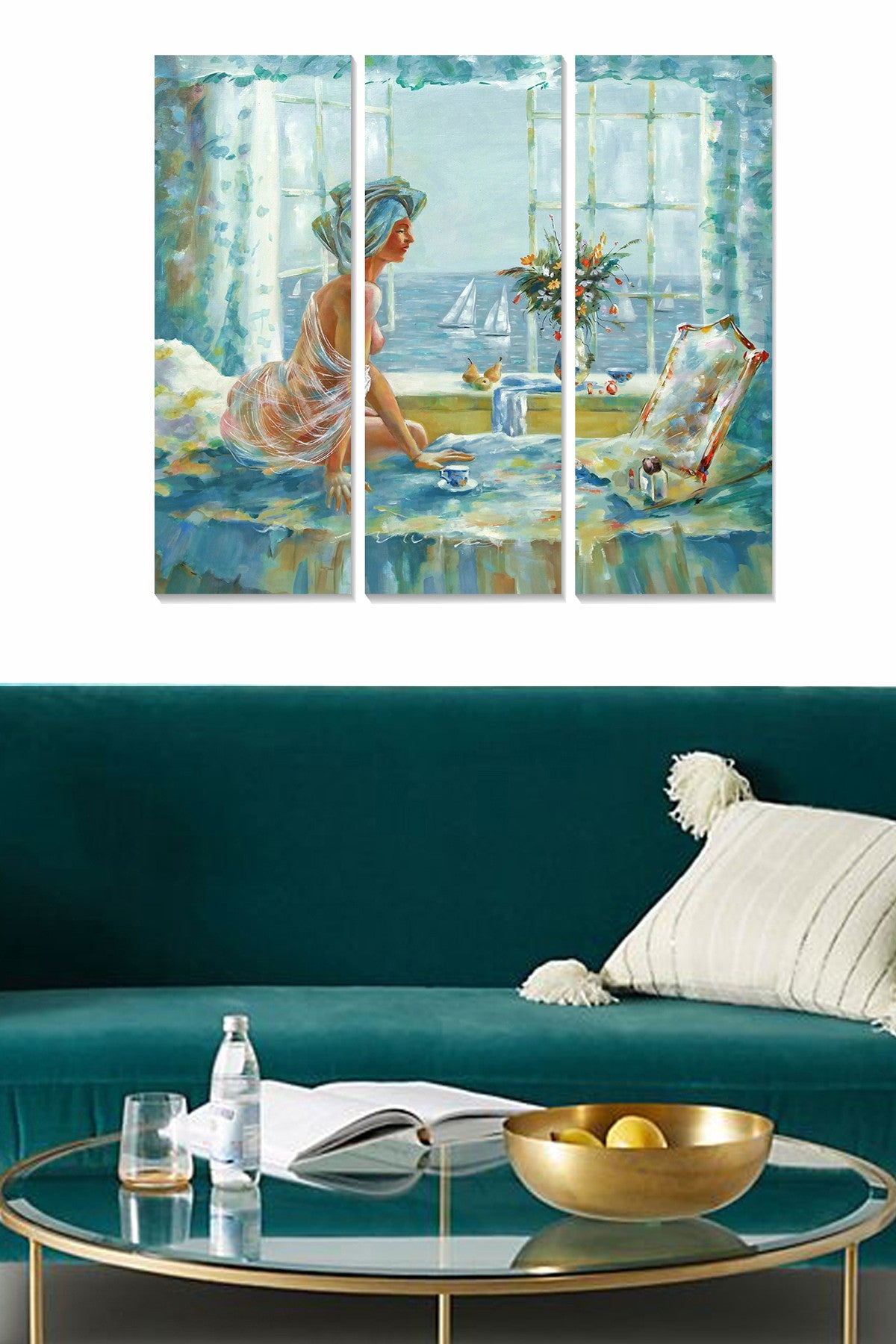 Tríptico Decorativo em MDF Multicolor – 3 Peças (20x50 cm cada, 3 mm) | Tamanho total 70x50 cm