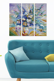 Quadro Decorativo em MDF Multicolor – Tríptico 70x50 cm (3 Peças, 20x50 cm cada, 3 mm)