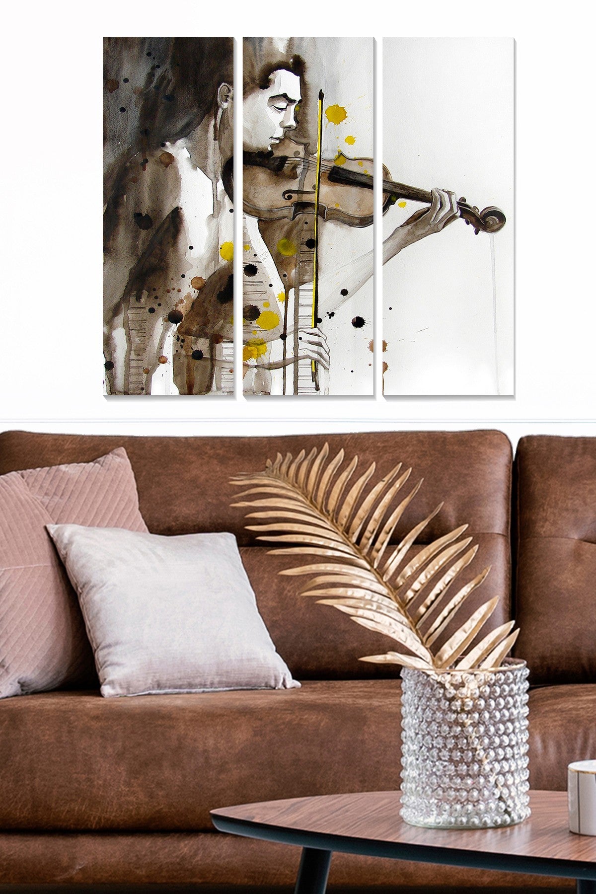 Tríptico Decorativo em MDF Multicolor — 3 Peças (20 x 50 cm cada), Tamanho Total 70 x 50 cm, Espessura 3 mm