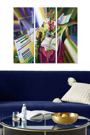 Conjunto de Quadros Decorativos em MDF (3 Peças) – Multicolor – 3 mm – 20 x 50 cm cada (70 x 50 cm total)