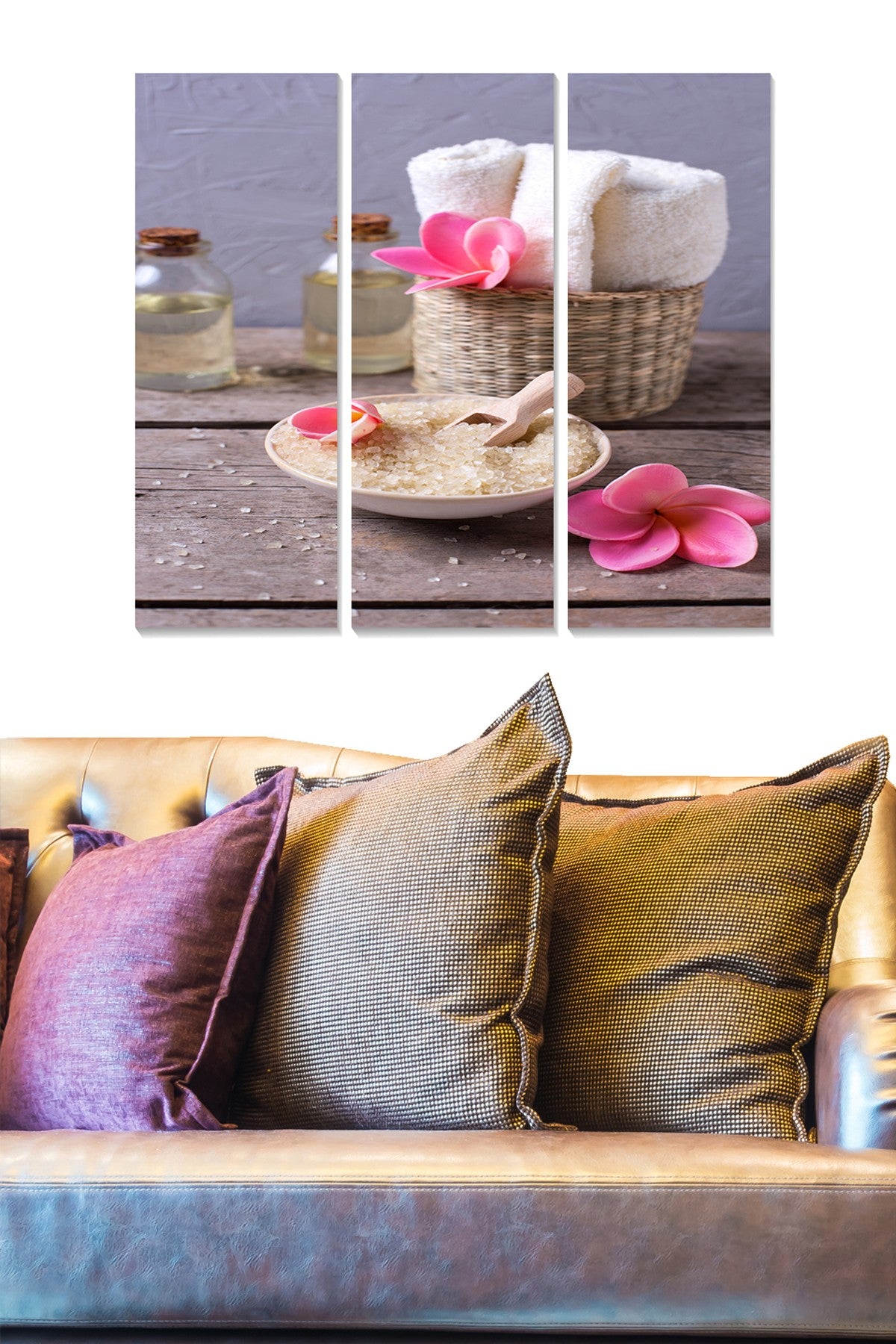 Quadro Decorativo Tripíptico em MDF 100% 3 mm (3 Peças 20x50 cm) – Multicolor – Total 70x50 cm – MDF110593250