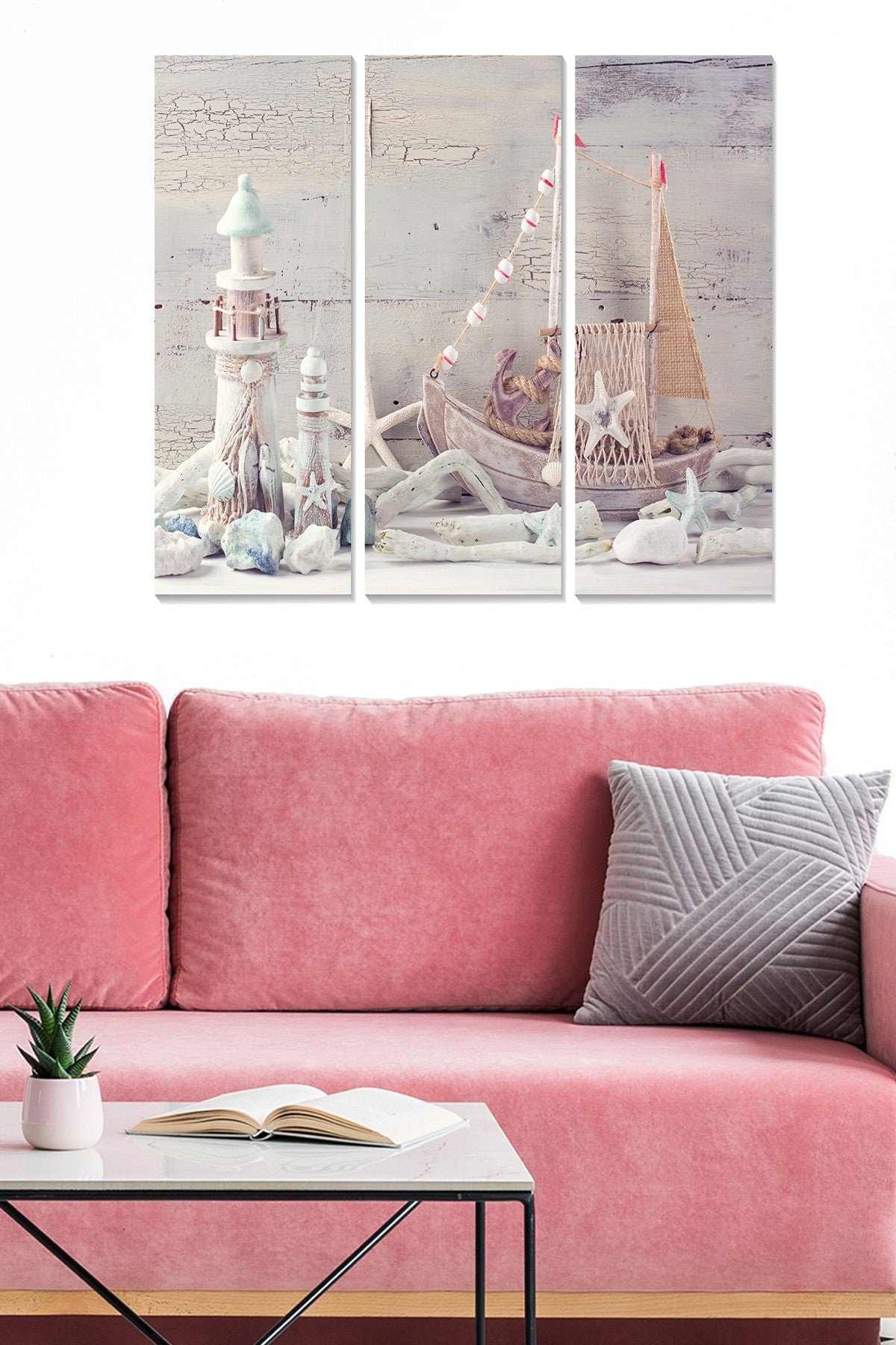 Quadro Decorativo Tríptico em MDF Multicolorido – 3 Peças (20x50 cm cada), Total 70x50 cm, Espessura 3 mm