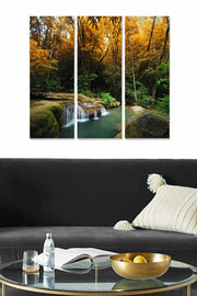 Quadro Decorativo em MDF (Conjunto de 3) Multicolor – 100% MDF 3 mm, 20x50 cm cada, 70x50 cm total