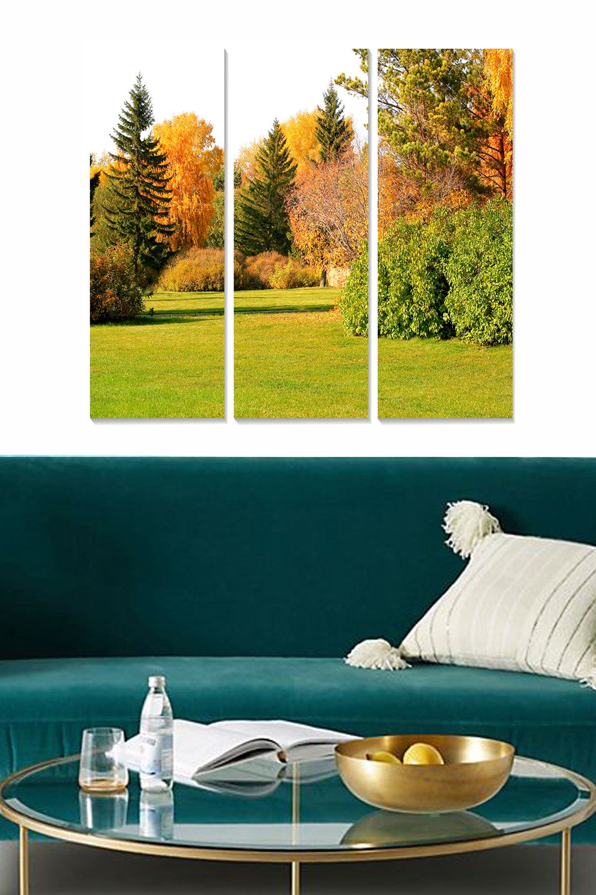 Quadro Decorativo em MDF Multicolor (3 Peças) - 70 x 50 cm Total, 3 mm de Espessura (20 x 50 cm cada)