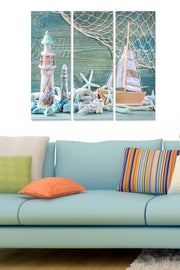 Quadro Decorativo em MDF Multicolor (Conjunto de 3 Peças) – 20x50 cm cada, Total 70x50 cm