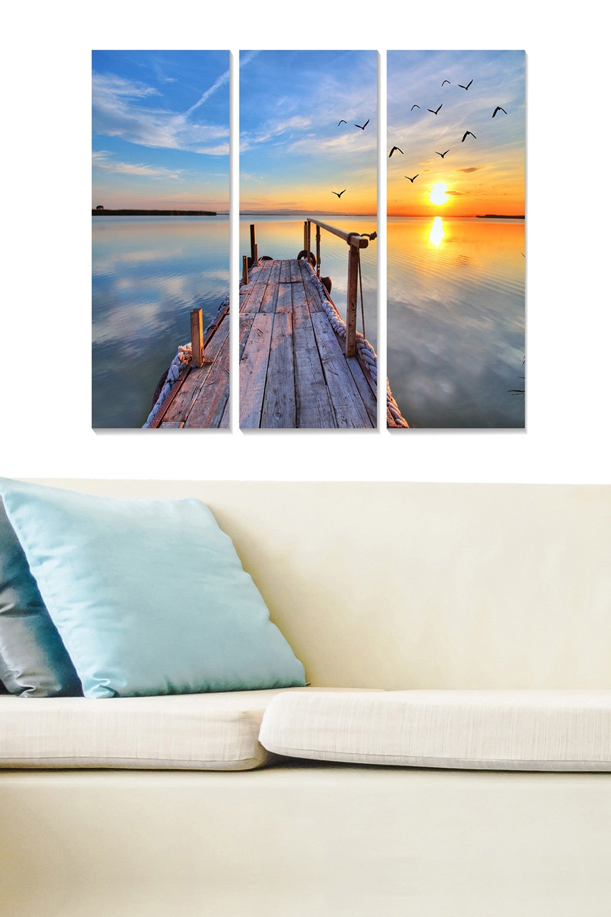 Conjunto de Quadros Decorativos em MDF (3 Peças) Multicolor – 70x50 cm Total, 3 mm de Espessura (MDF111732092)