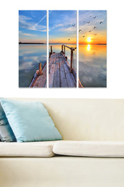 Conjunto de Quadros Decorativos em MDF (3 Peças) Multicolor – 70x50 cm Total, 3 mm de Espessura (MDF111732092)