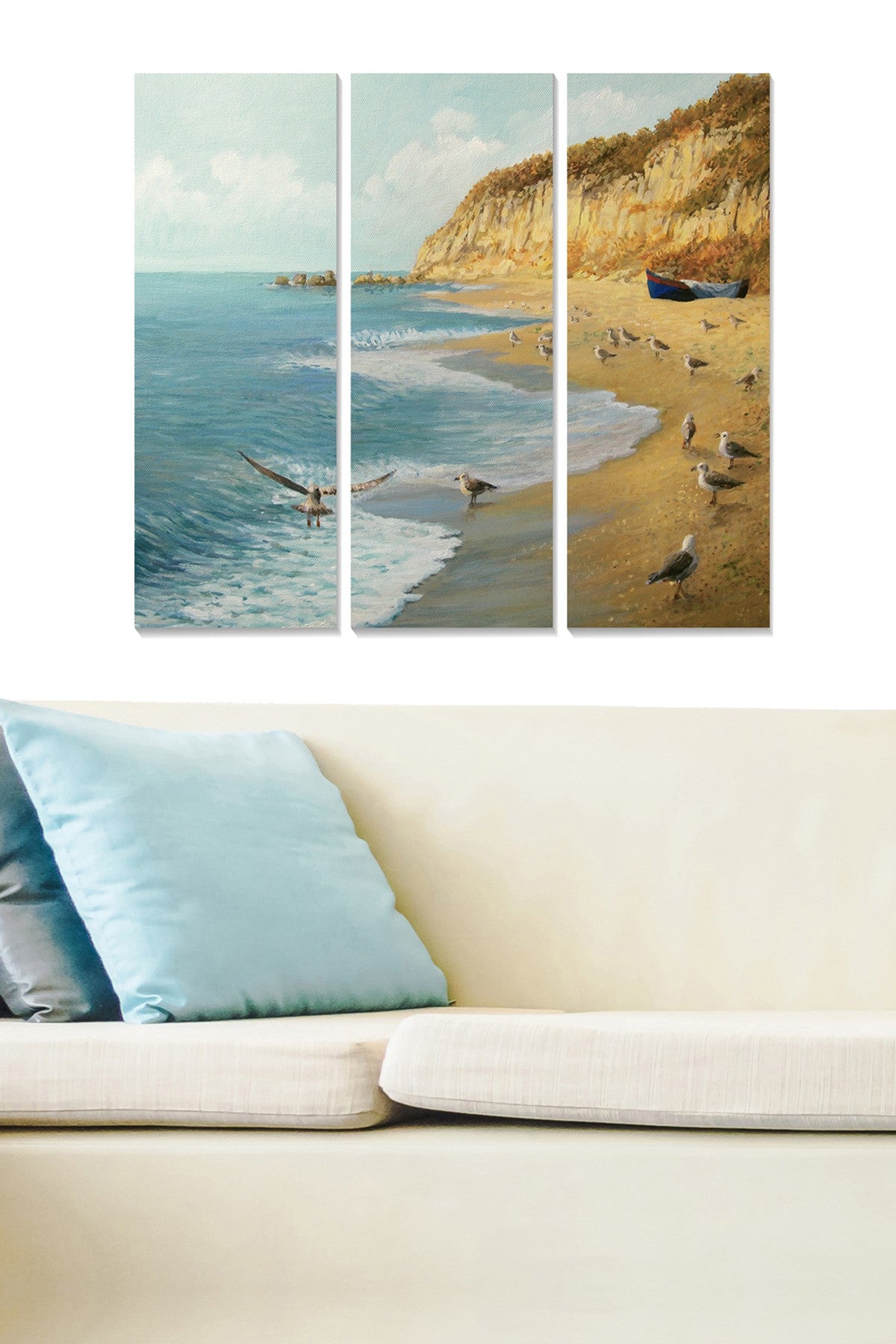 Quadro Decorativo em MDF Multicolorido – Conjunto de 3 Peças (70 x 50 cm, 3 mm)