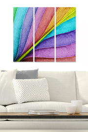 Quadro Decorativo em MDF Multicolor – Conjunto de 3 Peças (20 x 50 cm cada), Tamanho Total 70 x 50 cm, Espessura 3 mm