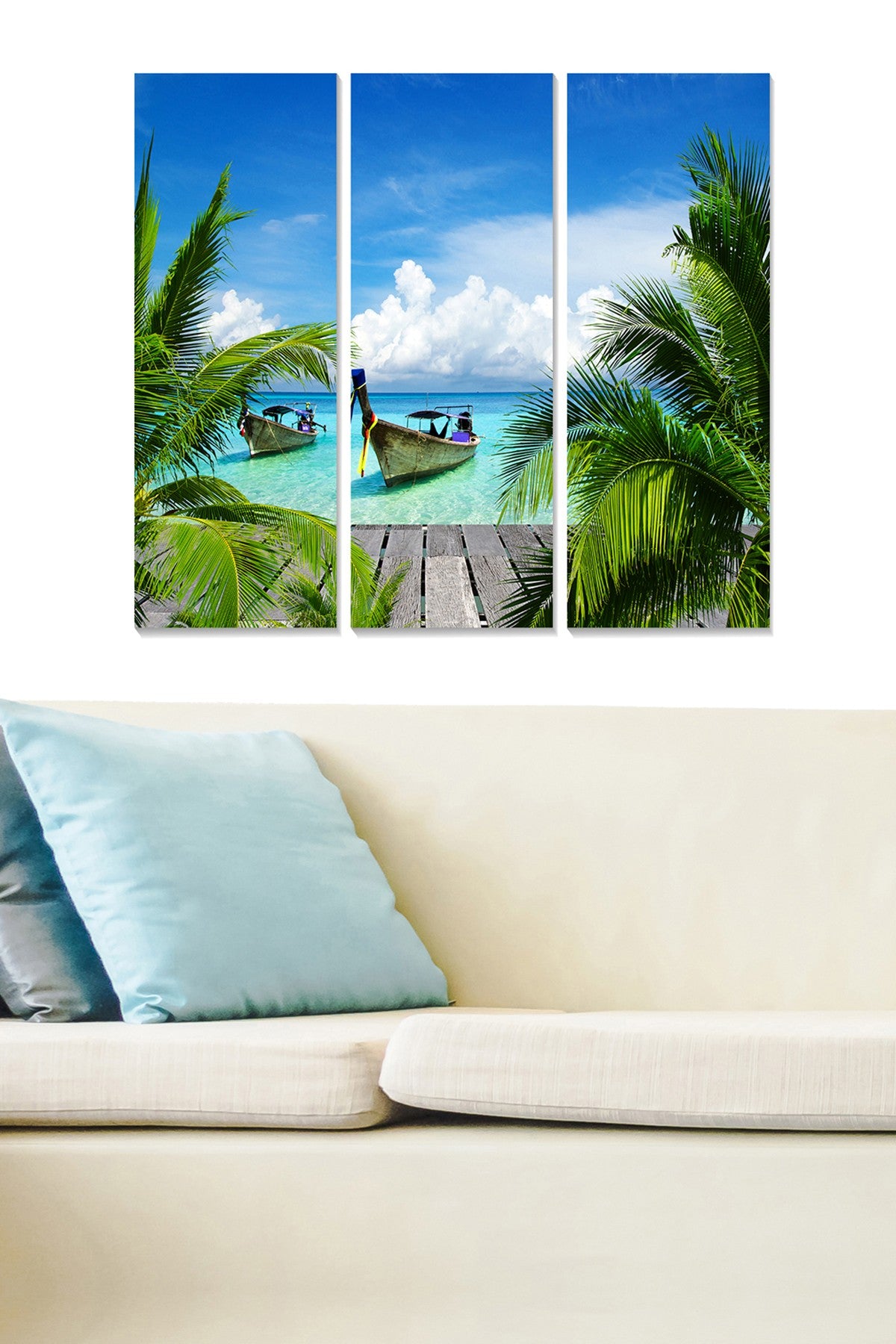 Quadro Decorativo em MDF Multicolor — Conjunto 3 Peças, 70x50 cm (3 mm)