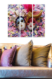 Quadro Decorativo em MDF Multicolor — Conjunto de 3 Peças (20x50 cm cada), Total 70x50 cm — MDF 3 mm