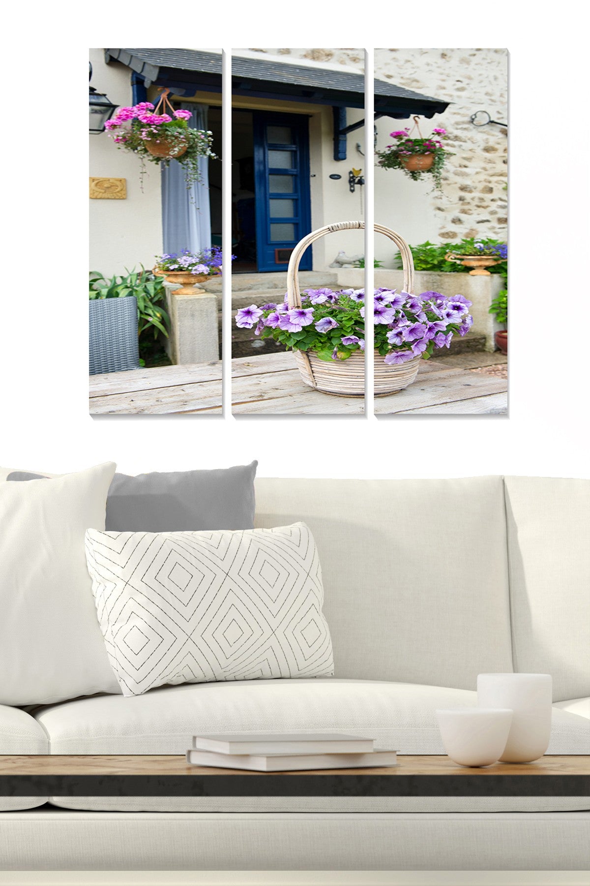 Conjunto de Quadros Decorativos em MDF Multicolor (3 Peças) – 70x50 cm, 3 mm