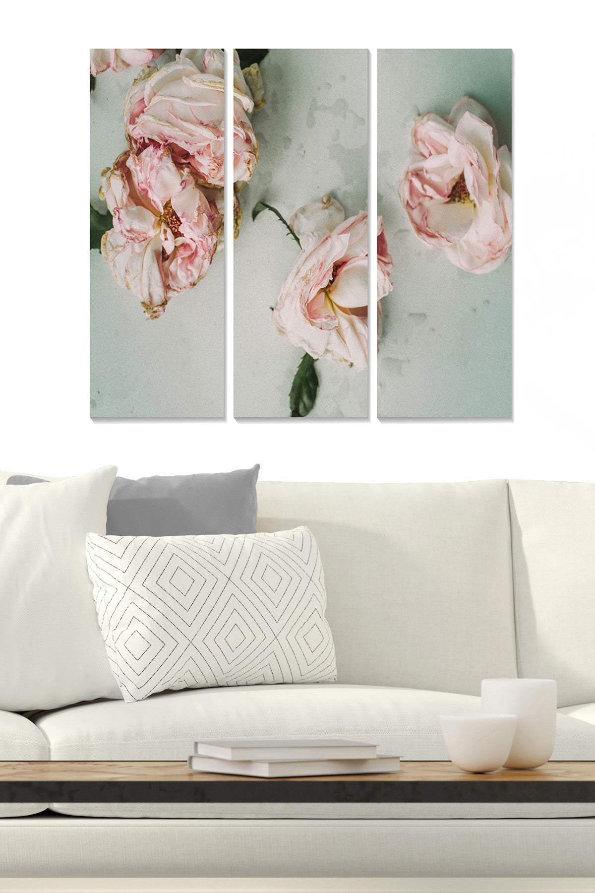 Quadro Decorativo em MDF (3 Peças) Multicolor — 20x50 cm cada, total 70x50 cm, esp. 3 mm