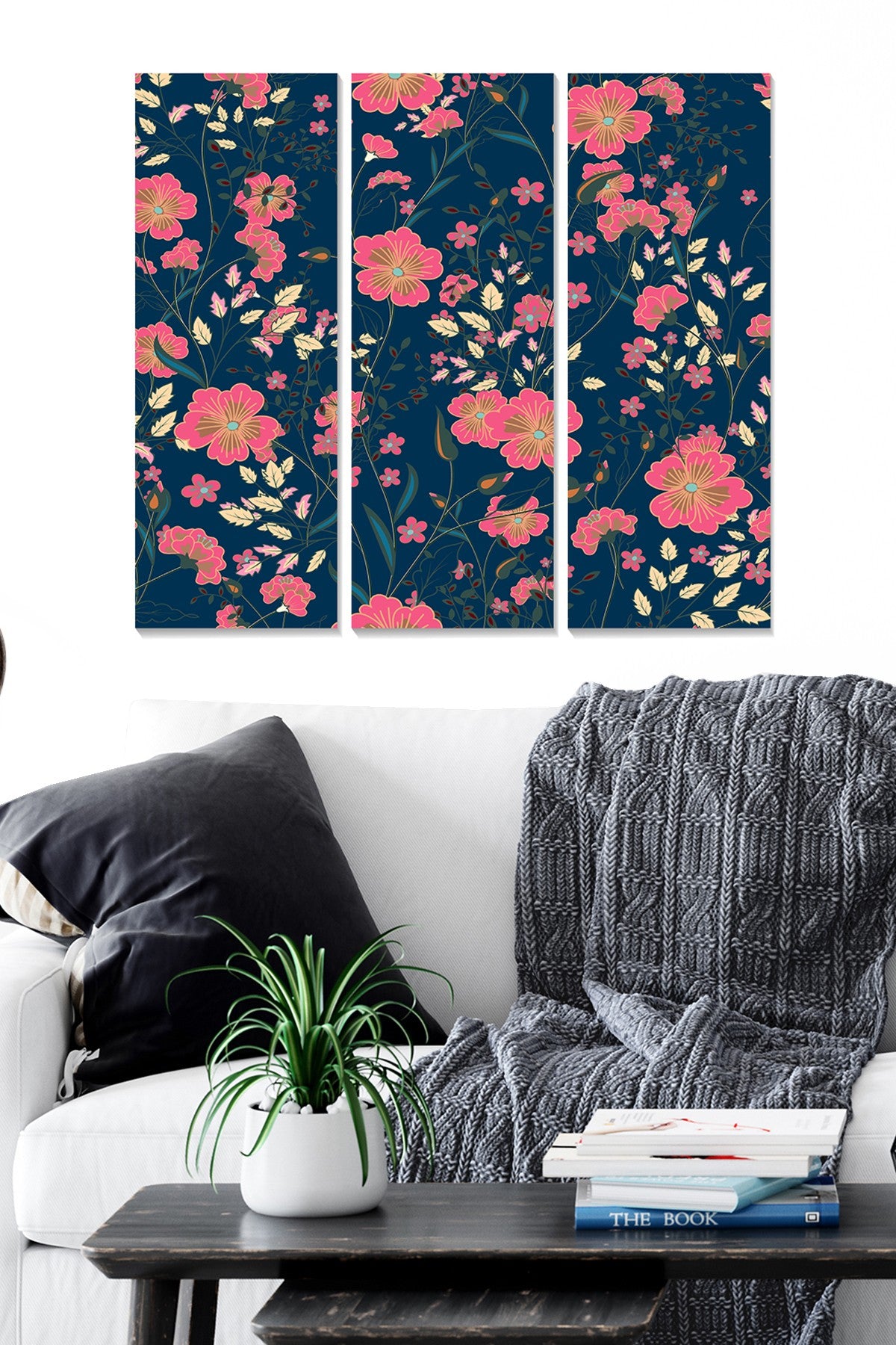 Quadro Decorativo em MDF Multicolor 3 Peças 70 x 50 cm