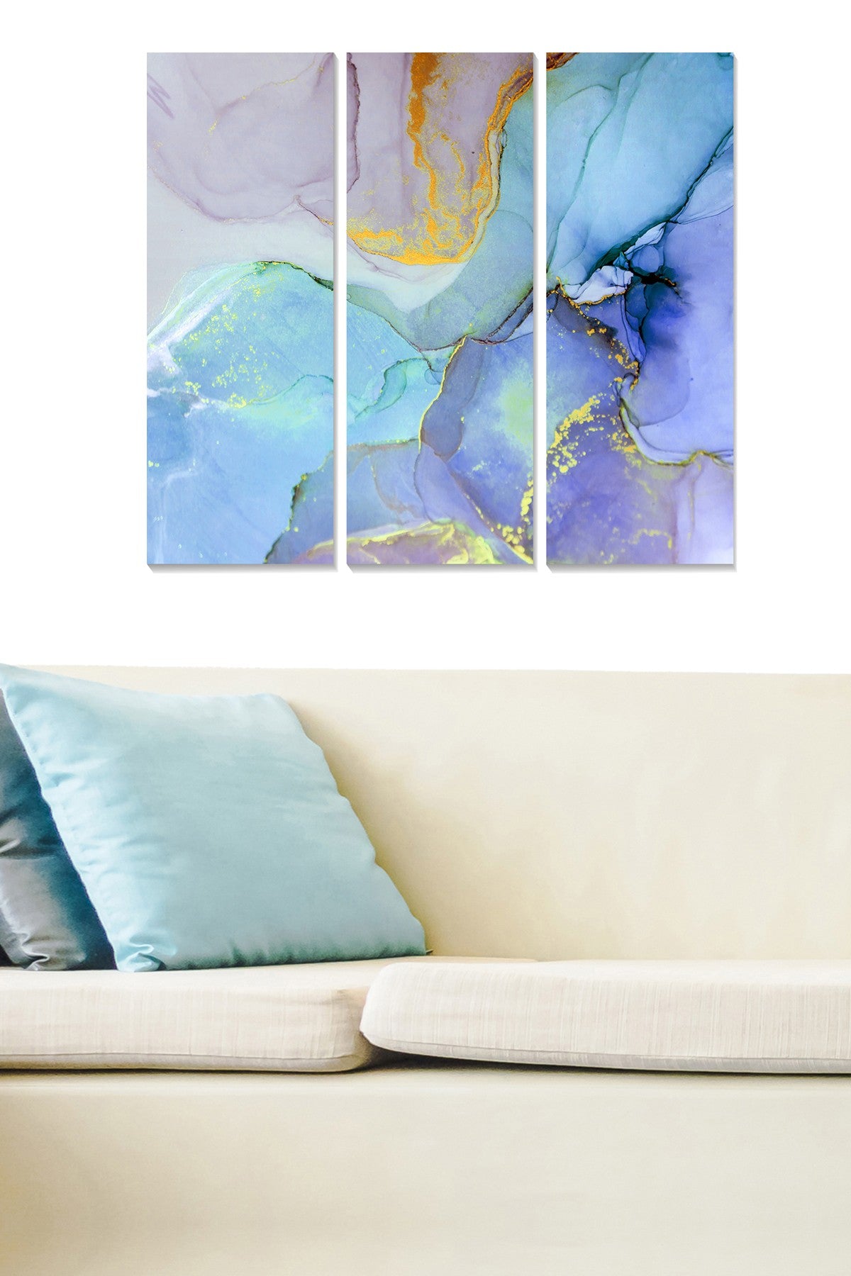 Quadro Decorativo em MDF Multicolor (3 Peças) – 20x50 cm cada, total 70x50 cm, espessura 3 mm