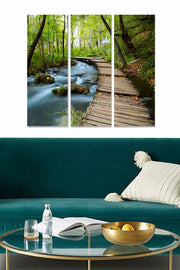 Quadro Decorativo 100% MDF Multicolor (3 Peças) – 20x50 cm cada, total 70x50 cm, espessura 3 mm