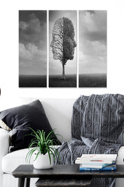 Quadro Decorativo em MDF (3 Peças) – Multicolor, 70 x 50 cm, Espessura 3 mm