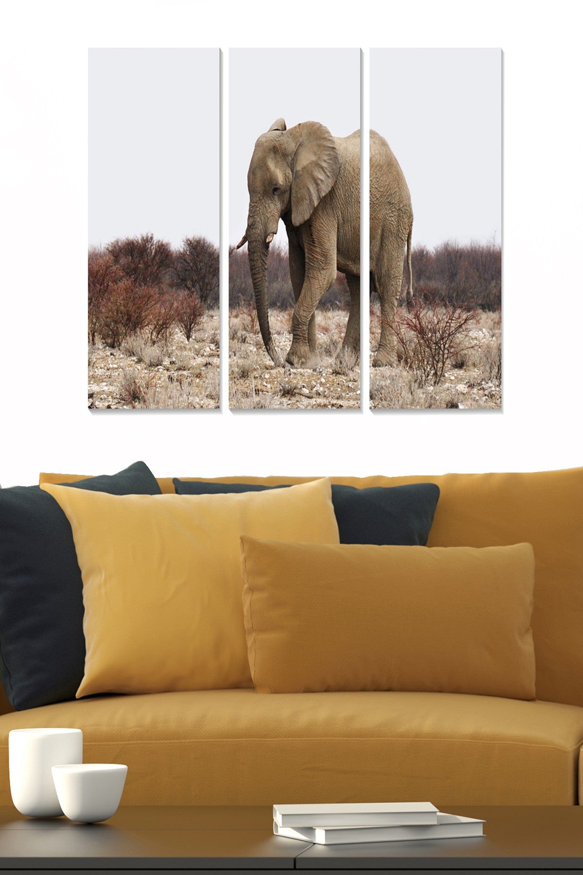 Quadro Decorativo em MDF Multicolor – Conjunto de 3 Peças, 70x50 cm (20x50 cm cada), 3 mm – MDF1170103