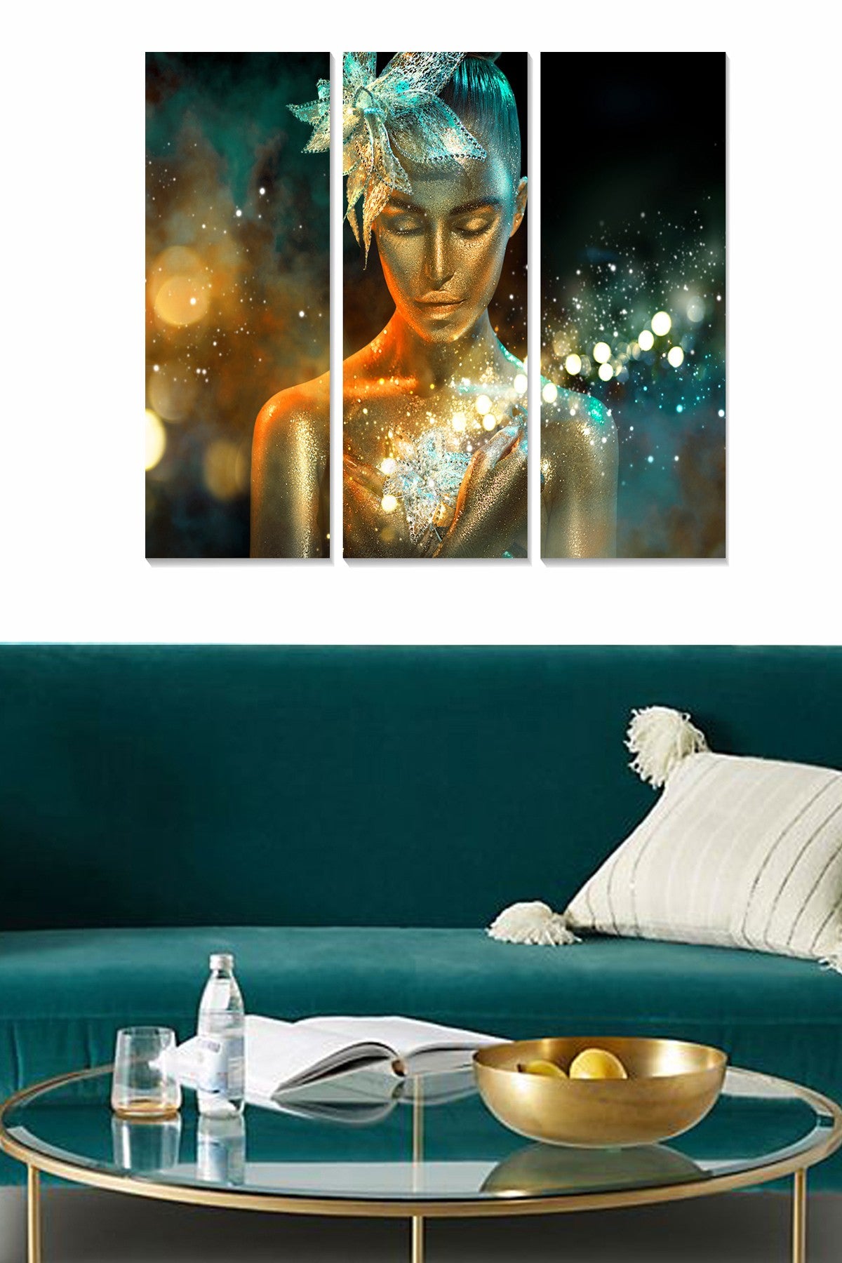 Tríptico Decorativo em MDF Multicolor – 70x50 cm (3 Peças, 100% MDF 3 mm)