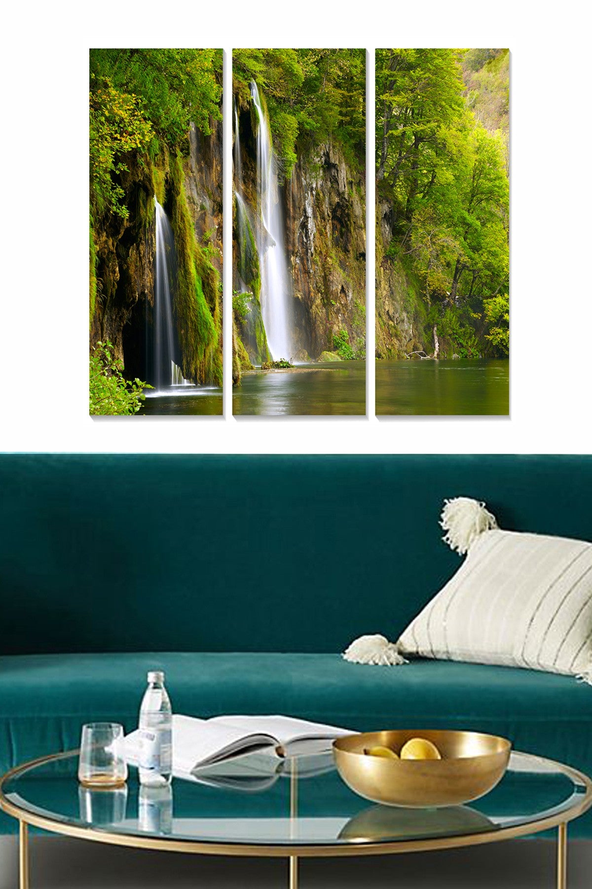 Quadro Decorativo em MDF Multicolor (3 Peças) 20x50 cm cada, Total 70x50 cm, MDF 3 mm, 1 kg