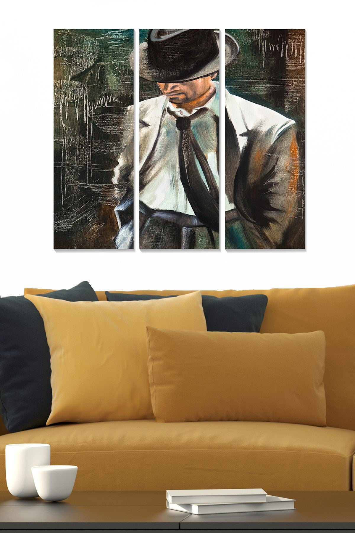 Conjunto de Quadros Decorativos 100% MDF (3 Peças) Multicolor – 70x50 cm (3x20x50 cm), 3 mm – Ref. MDF1172896